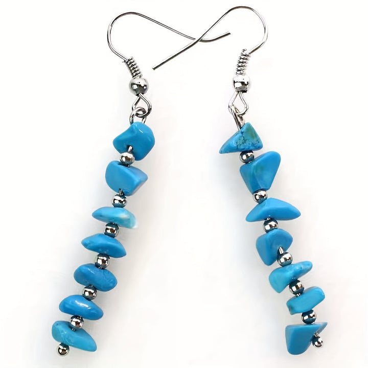 Boho Colorful Gemstone Drop Earrings