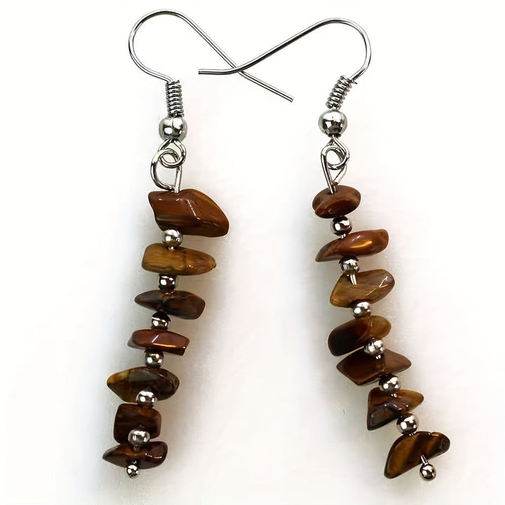 Boho Colorful Gemstone Drop Earrings