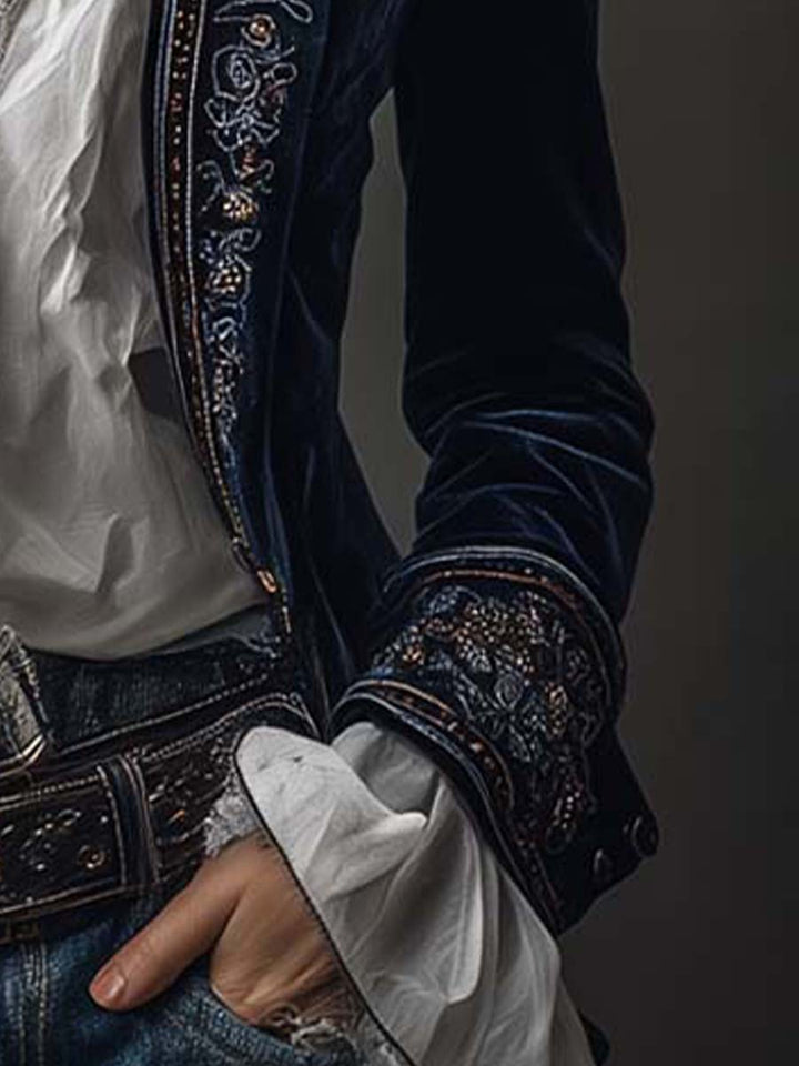 Athénaïs | Vintage Embroidered Longline Jacket