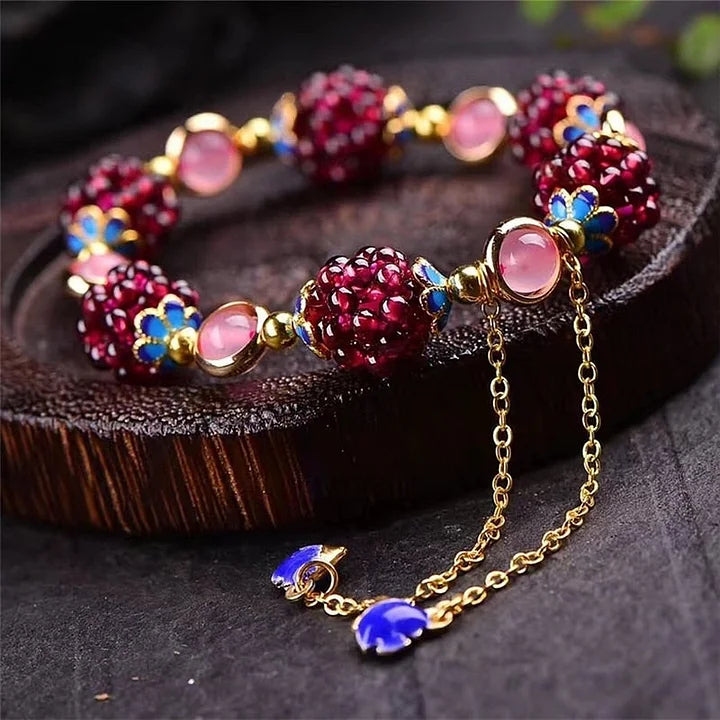 Stone Bead Berry Bracelet