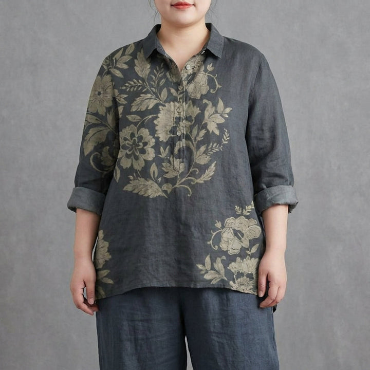 Celeste | Elegant Linen Summer Blouse