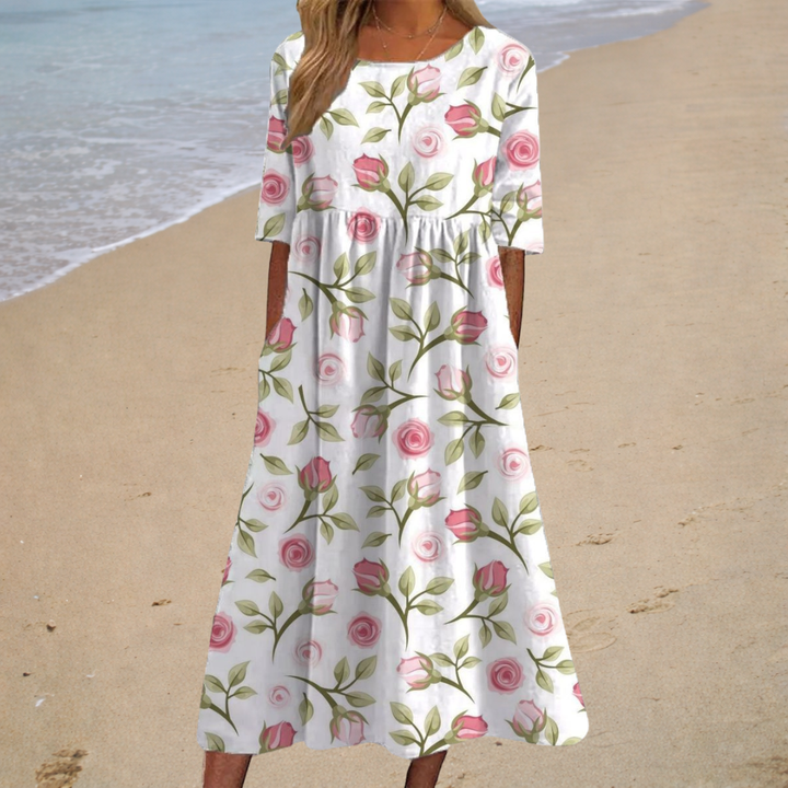 Chic and Comfortable Long Flowing Dress