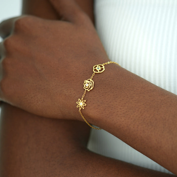 Birth Flower Family Bracelet