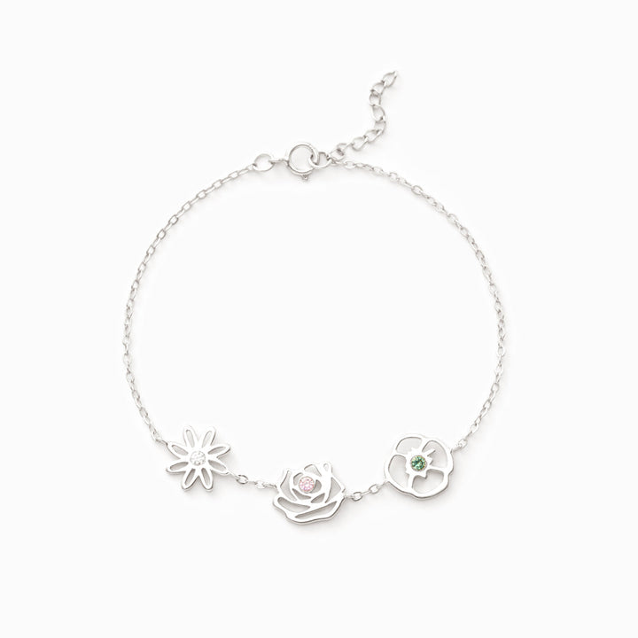 Birth Flower Family Bracelet