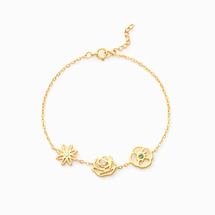 Birth Flower Family Bracelet