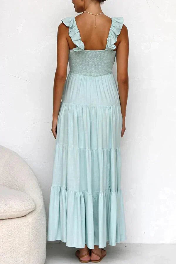 Inaya - Elegant Dress with Flounced Sleeves