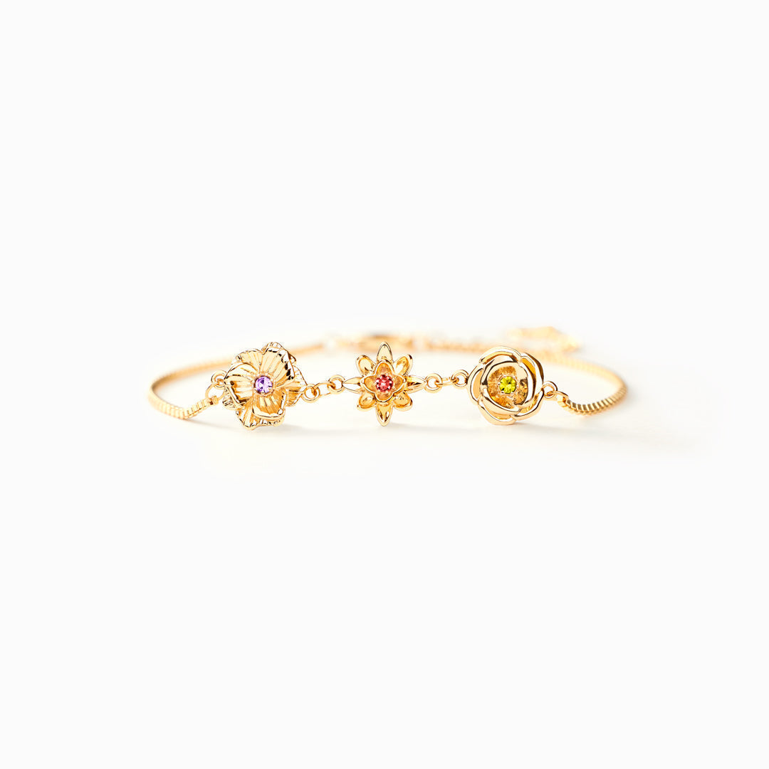 Personalised 3D Birth Flower Bracelet