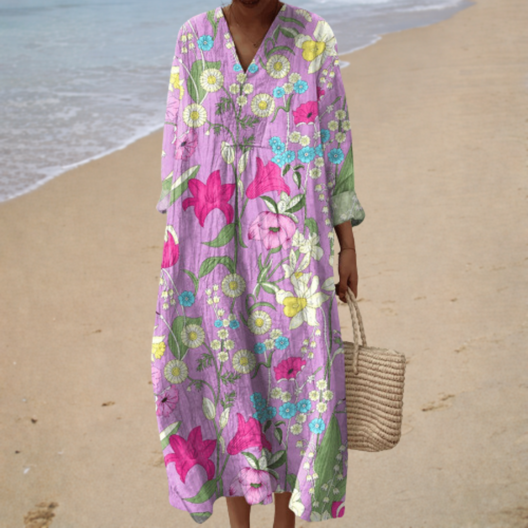Chic Summer Dress with Flattering Print
