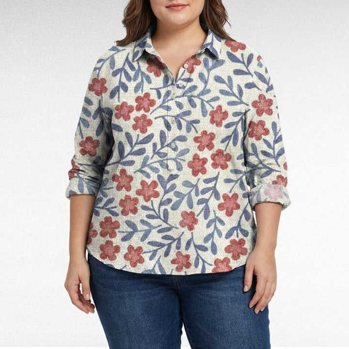 Claire | Elegant Linen Summer Blouse