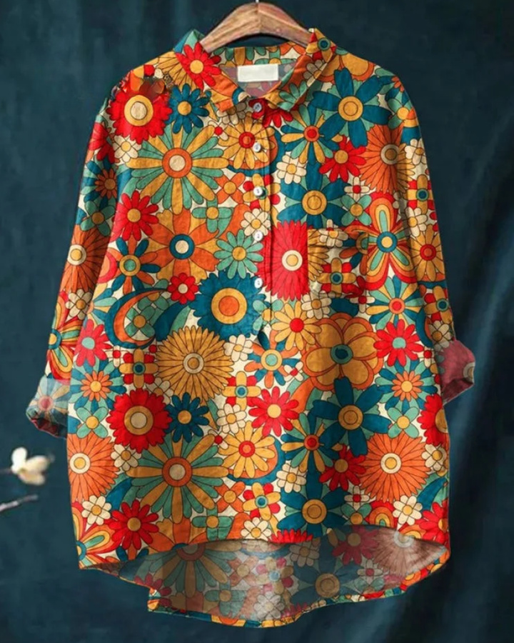Jenny | Stylish Floral Button-Down Shirt