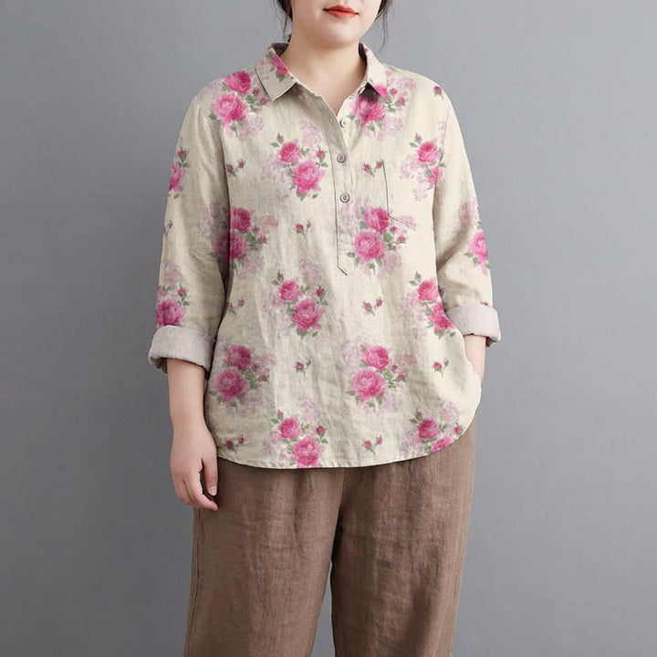 Claire | Elegant Linen Summer Blouse