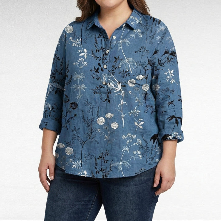 Claire | Elegant Linen Summer Blouse