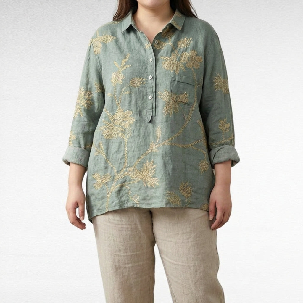 Claire | Elegant Linen Summer Blouse