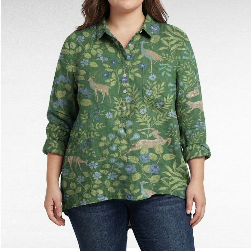 Claire | Elegant Linen Summer Blouse