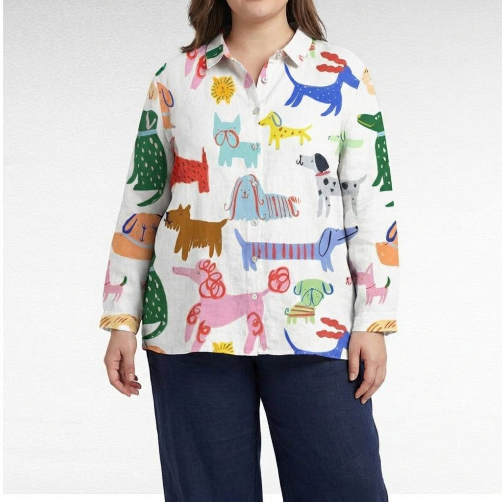 Constance | Elegant Linen Summer Blouse