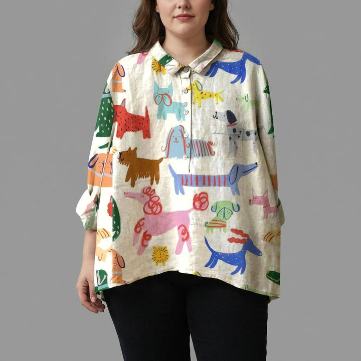 Amélie | Elegant linen summer blouse