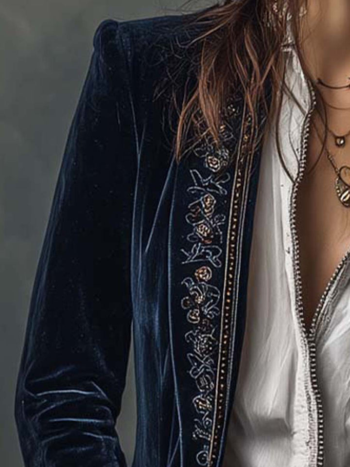 Athénaïs | Vintage Embroidered Longline Jacket