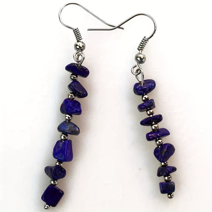 Boho Colorful Gemstone Drop Earrings