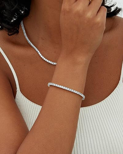 Tennis Bracelet – Silver Tone