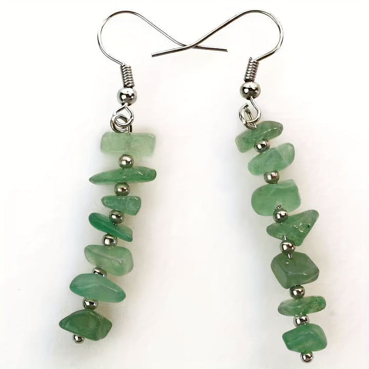 Boho Colorful Gemstone Drop Earrings