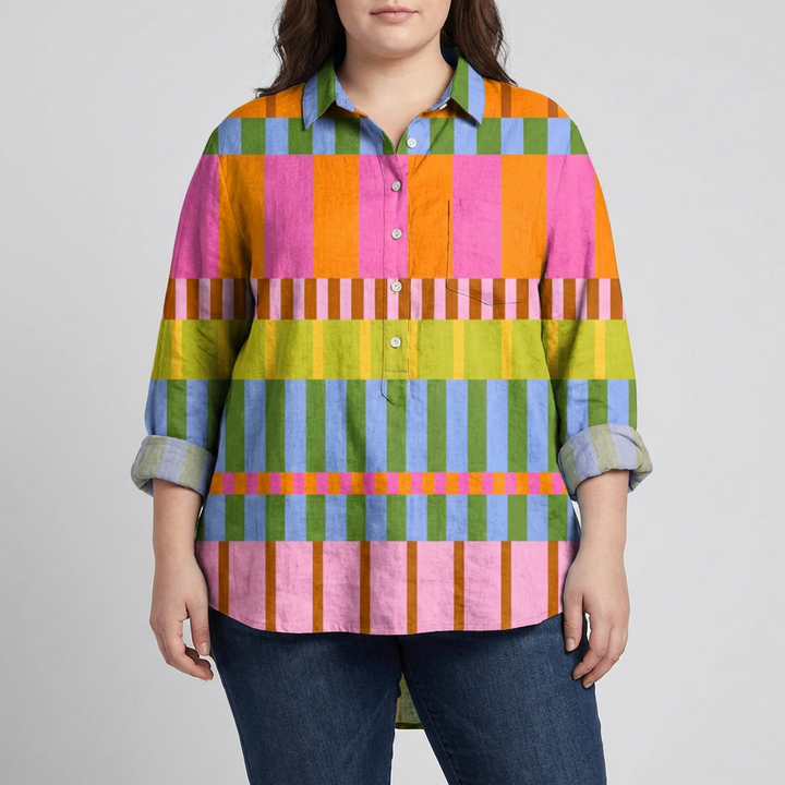 Amber | Elegant Linen Summer Blouse