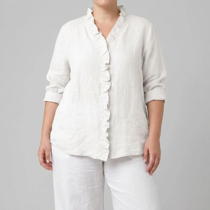 Eline | Elegant Linen Summer Blouse