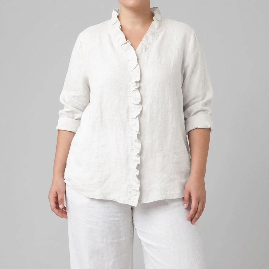 Eline | Elegant Linen Summer Blouse