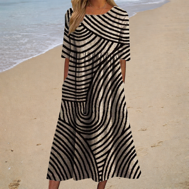 Chic and Comfortable Long Flowing Dress
