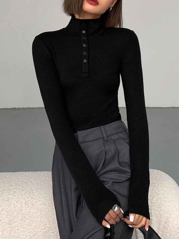 Fiora Slinky Long Sleeve Button-Up Shirt