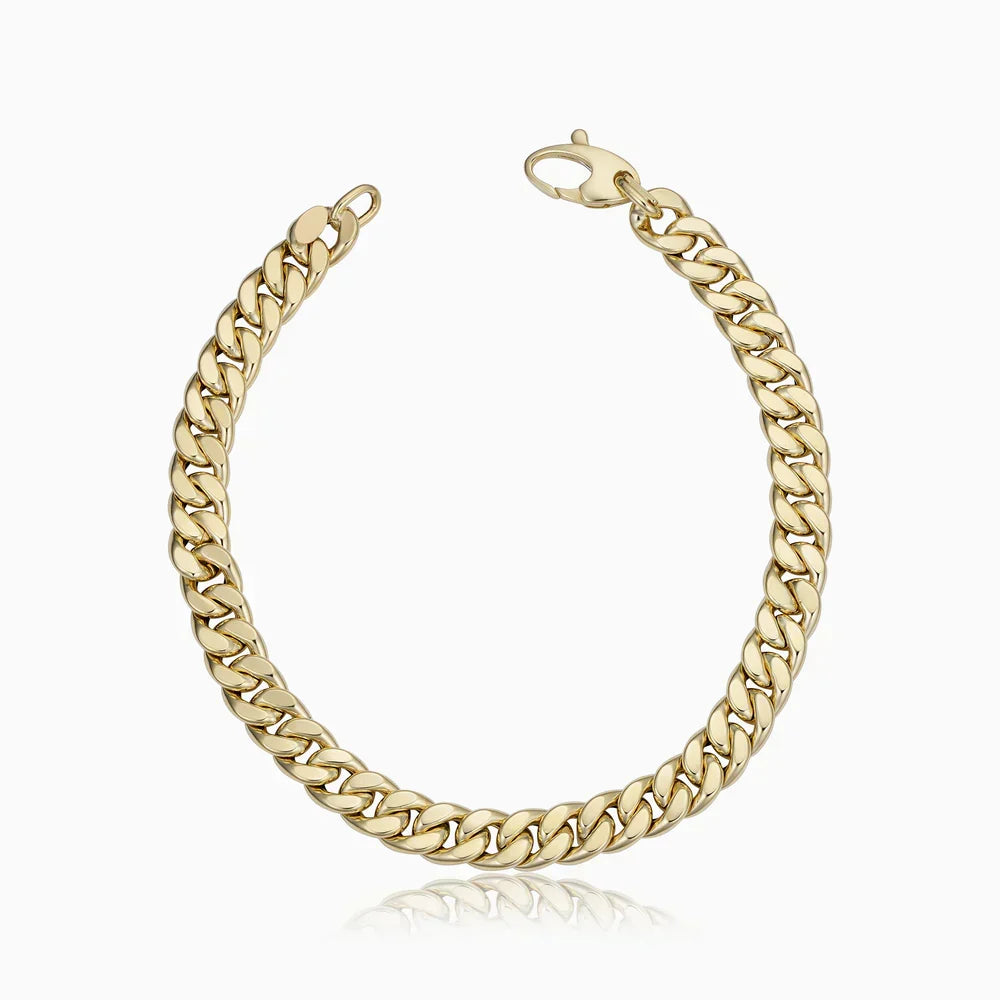 Estate Cuban Bracelet – Silver Tone