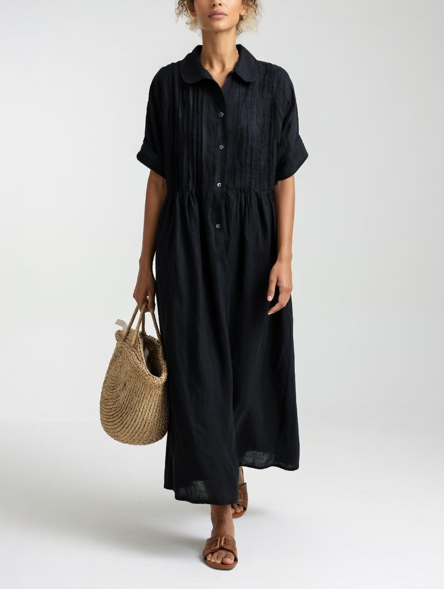 Lysandra™ | Effortless Cotton Shirt Dress