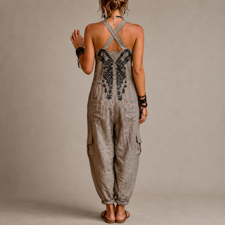 Emma – Bohemian Embroidered Jumpsuit