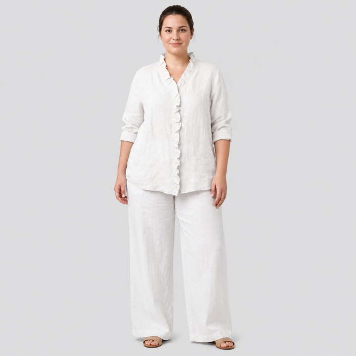 Eline | Elegant Linen Summer Blouse
