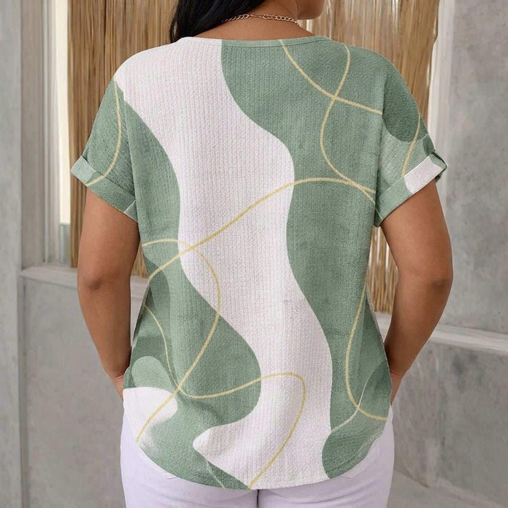 Abigail | Casual Color Block Blouse