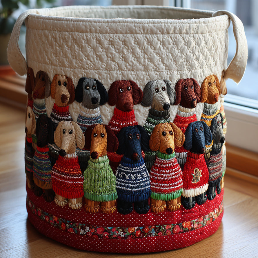 Panier de Bassets | Panier de Rangement Matelassé