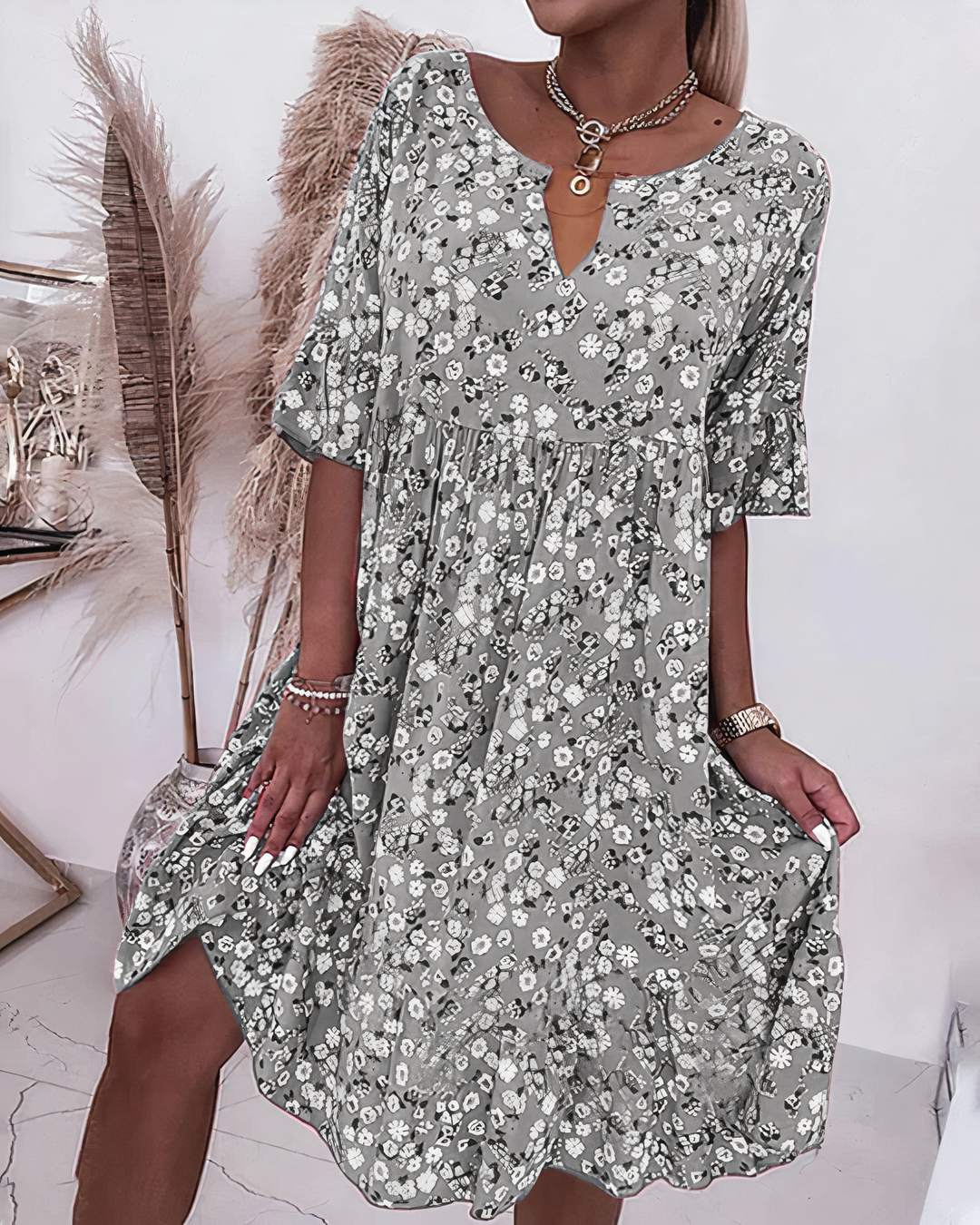 Kaif - Comfortable Floral Dress