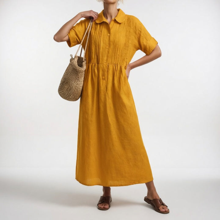 Lysandra™ | Effortless Cotton Shirt Dress