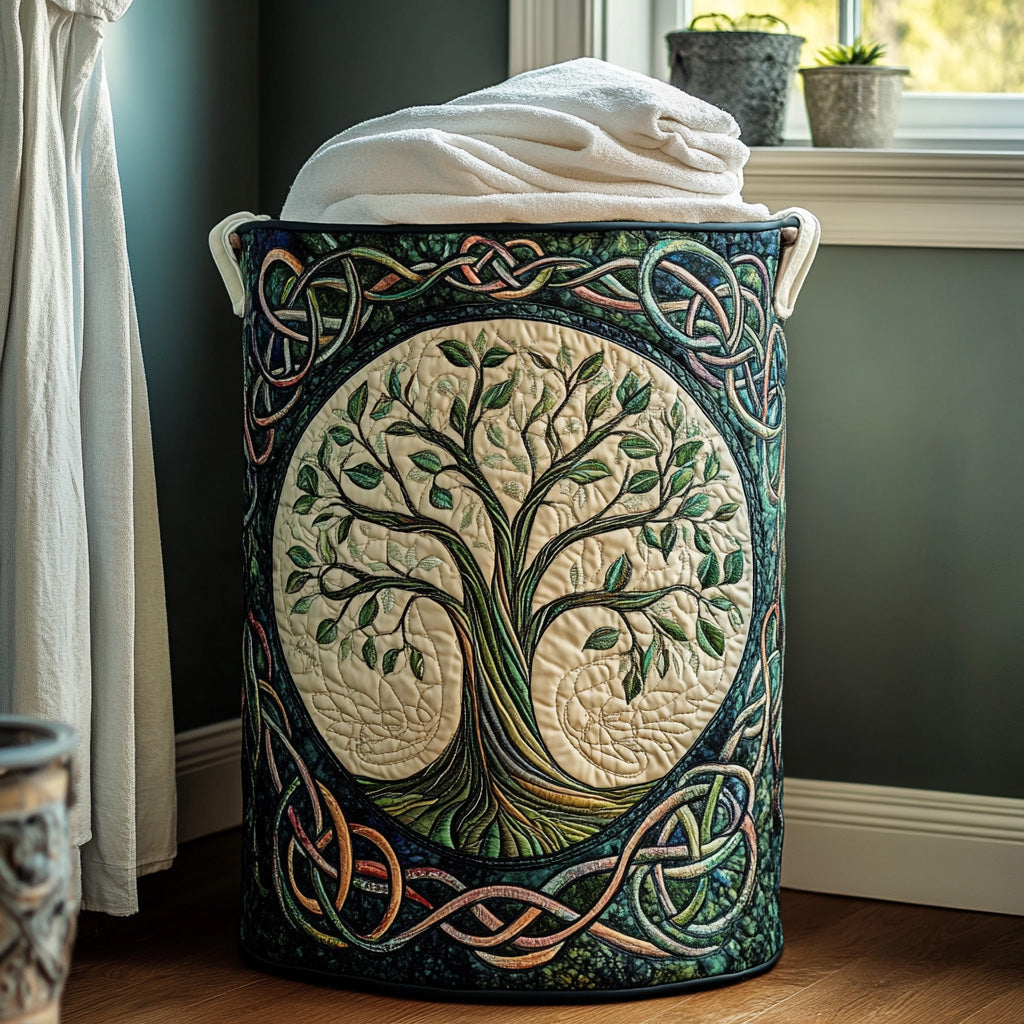 Arbre de Vie | Panier de Rangement Matelassé