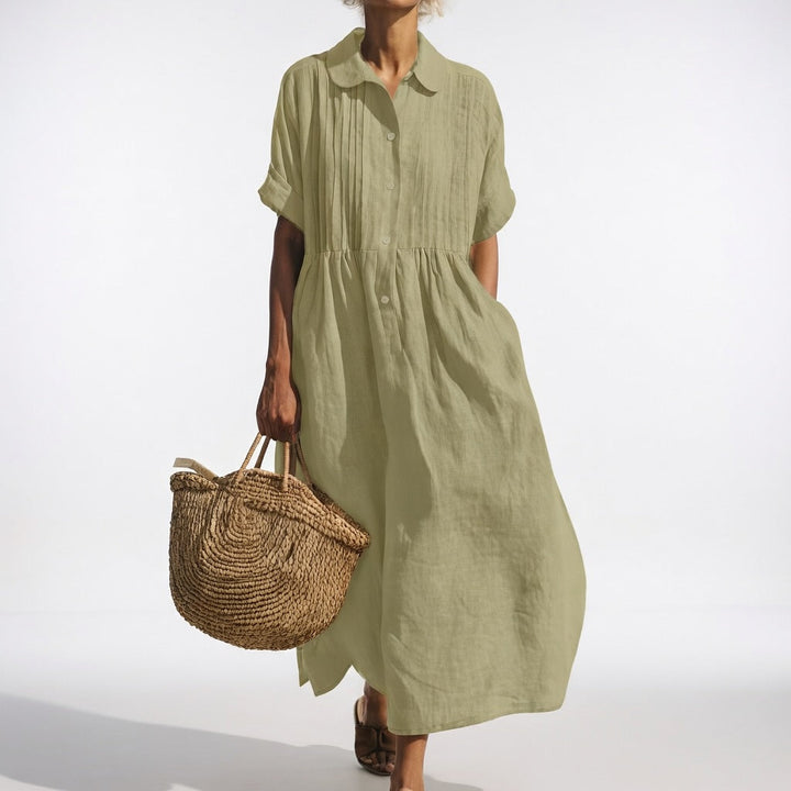 Lysandra™ | Effortless Cotton Shirt Dress