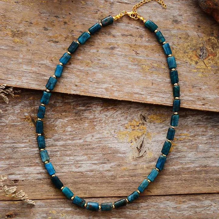 Apatite Beaded Choker Necklace