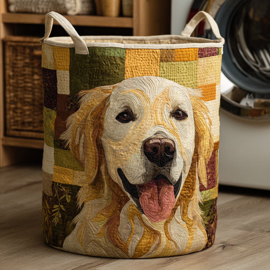 Doux Golden Retriever | Panier de Rangement Matelassé