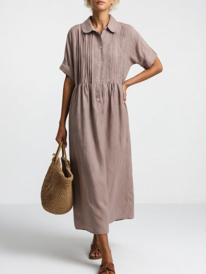 Lysandra™ | Effortless Cotton Shirt Dress