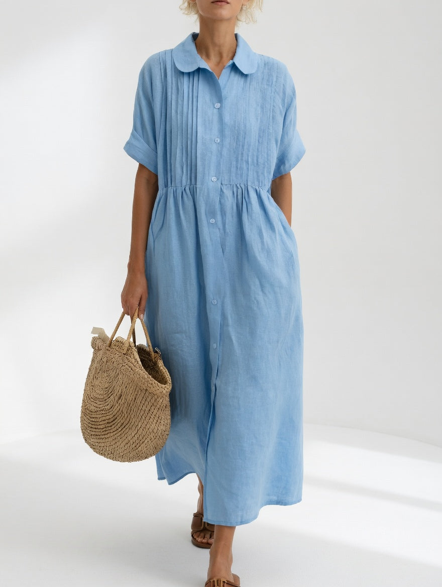 Lysandra™ | Effortless Cotton Shirt Dress