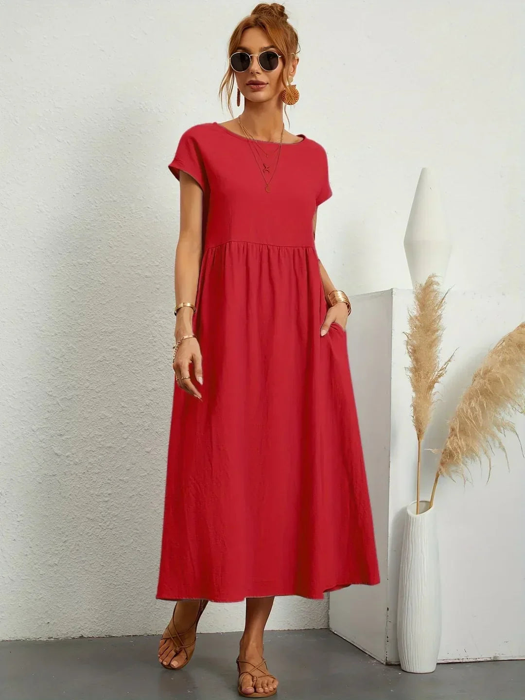 Gabrielle™ – Timeless Fluid Midi Dress