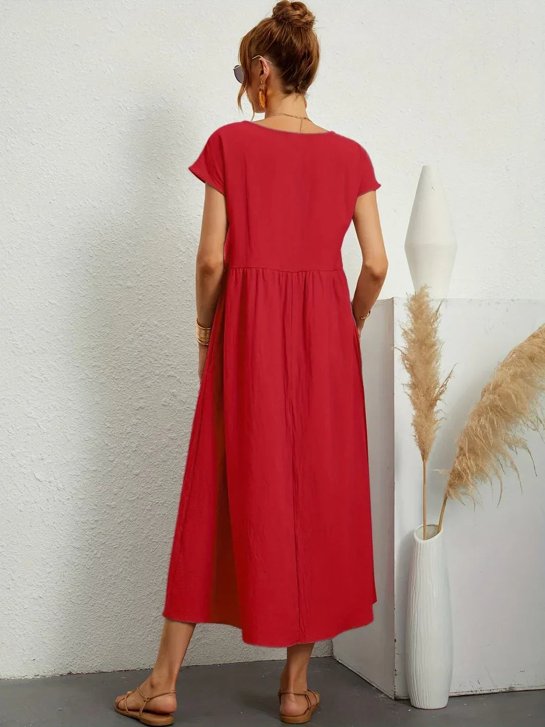 Gabrielle™ – Timeless Fluid Midi Dress