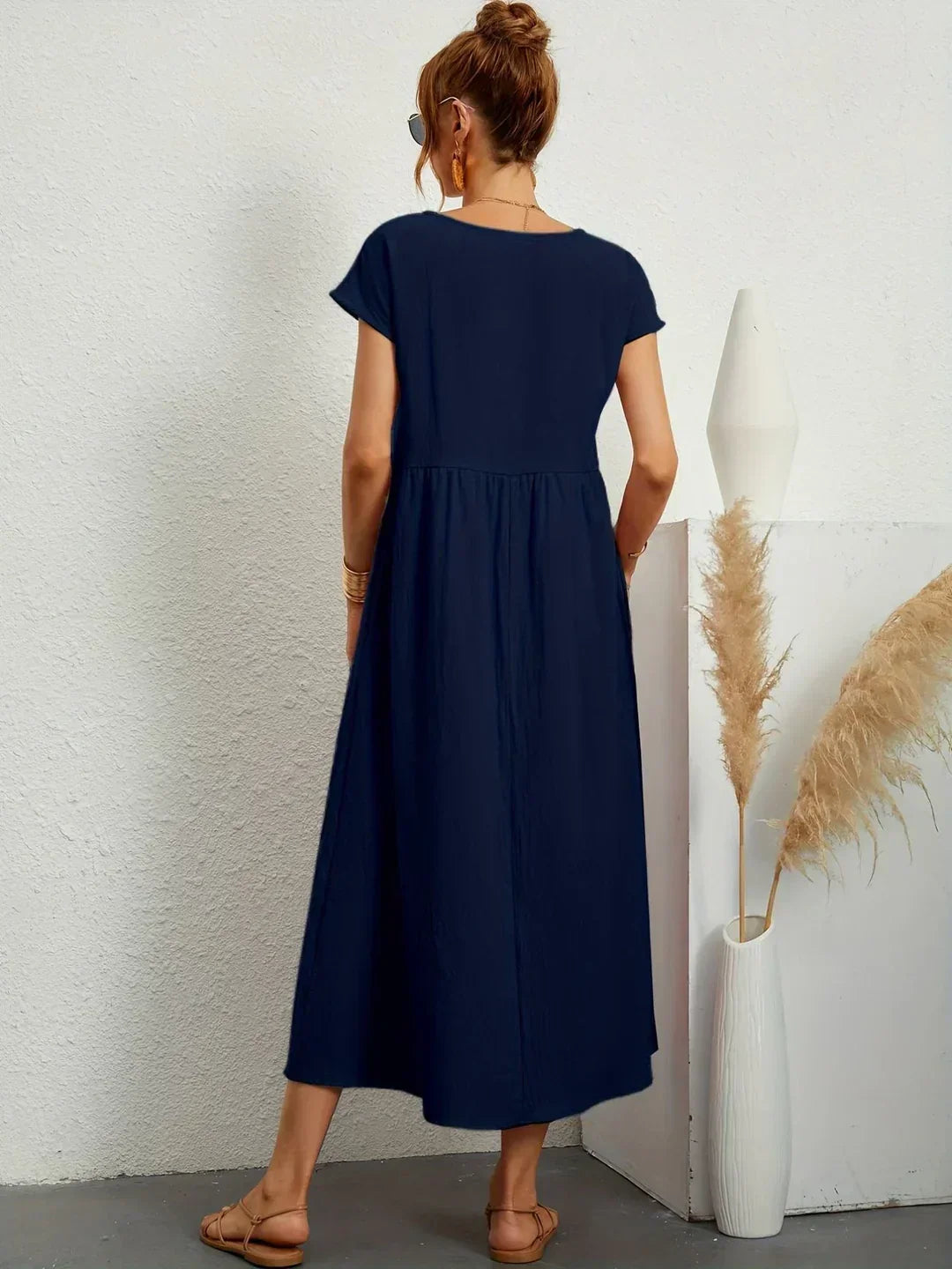 Gabrielle™ – Timeless Fluid Midi Dress