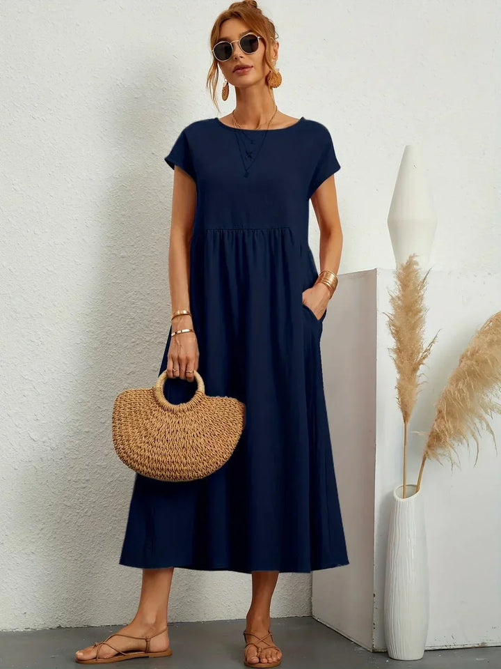 Gabrielle™ – Timeless Fluid Midi Dress