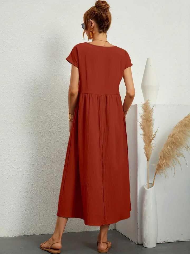 Gabrielle™ – Timeless Fluid Midi Dress