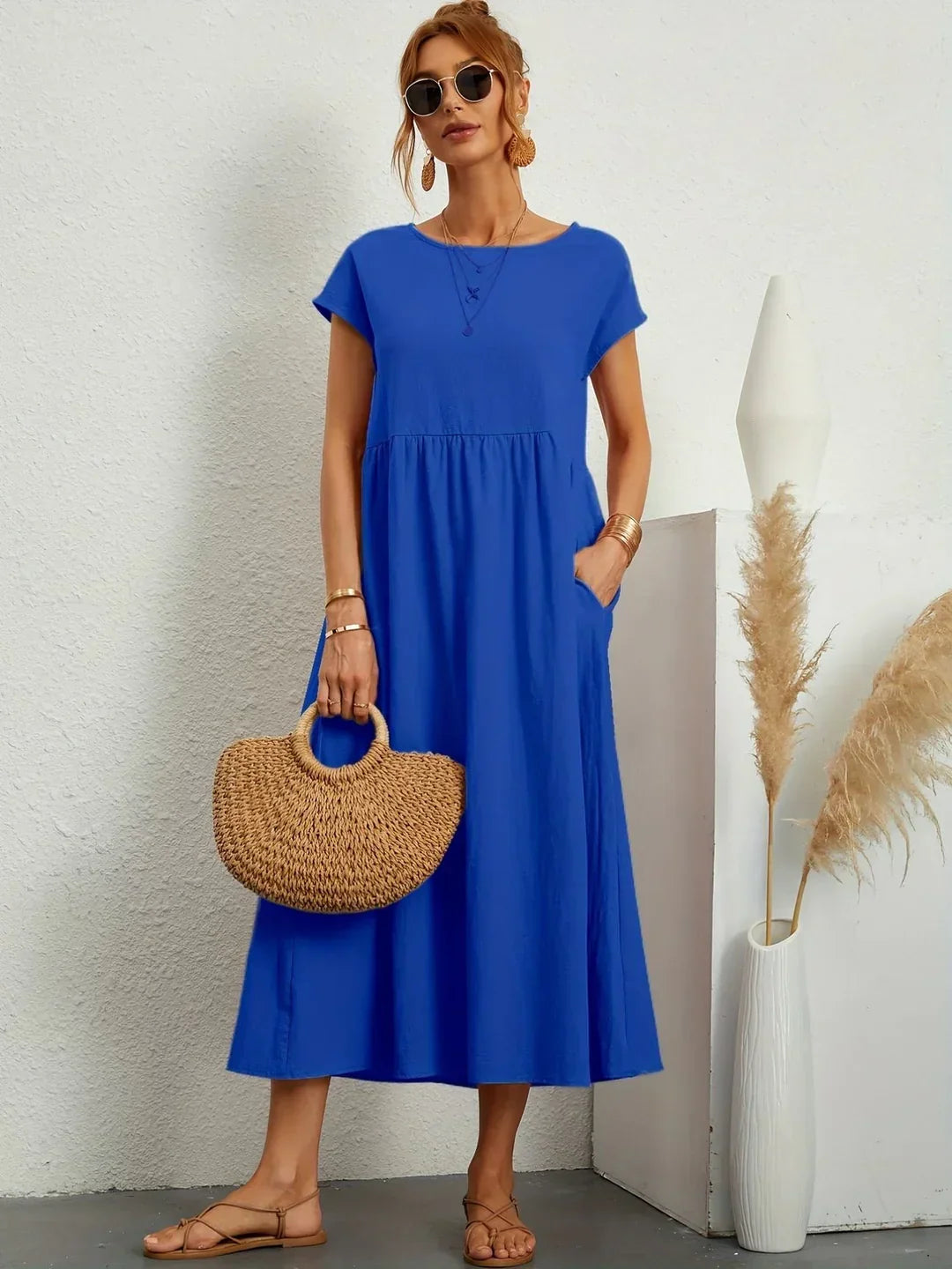 Gabrielle™ – Timeless Fluid Midi Dress