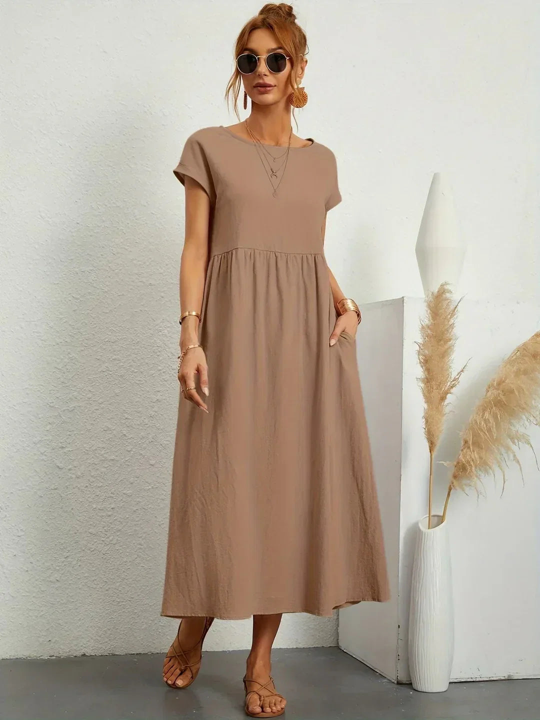 Gabrielle™ – Timeless Fluid Midi Dress